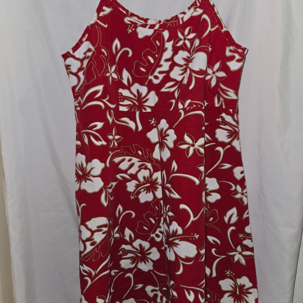 Floral Red Dress